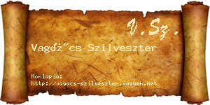 Vagács Szilveszter névjegykártya